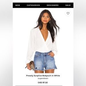 SUPERDOWN SURPLICE BODYSUIT - Revolve